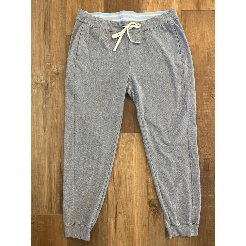 Southern Tide Mens Blue White Striped Jogger Sweatpants XL Loungewear